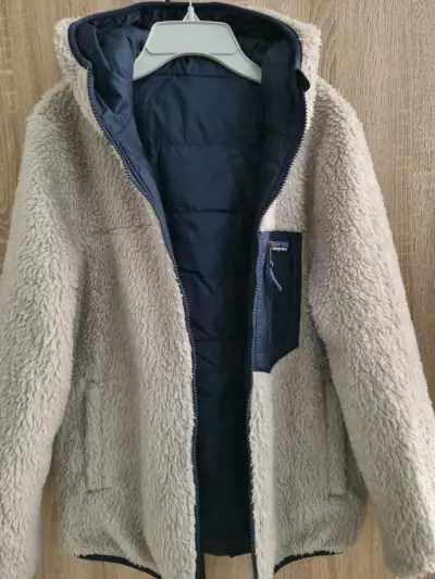 Chaqueta Reversible Patagonia azul con forro polar - miniatura 4