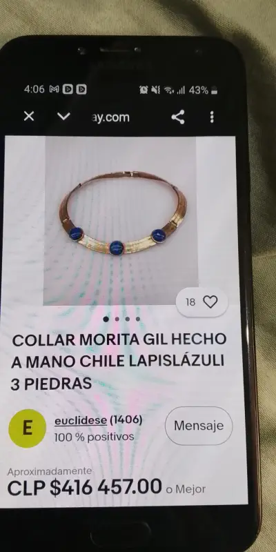 Collar artesanal Morita Gil con lapislázuli - miniatura 1