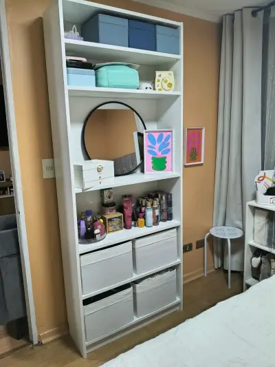 Estantería blanca alta con 6 repisas - miniatura 4