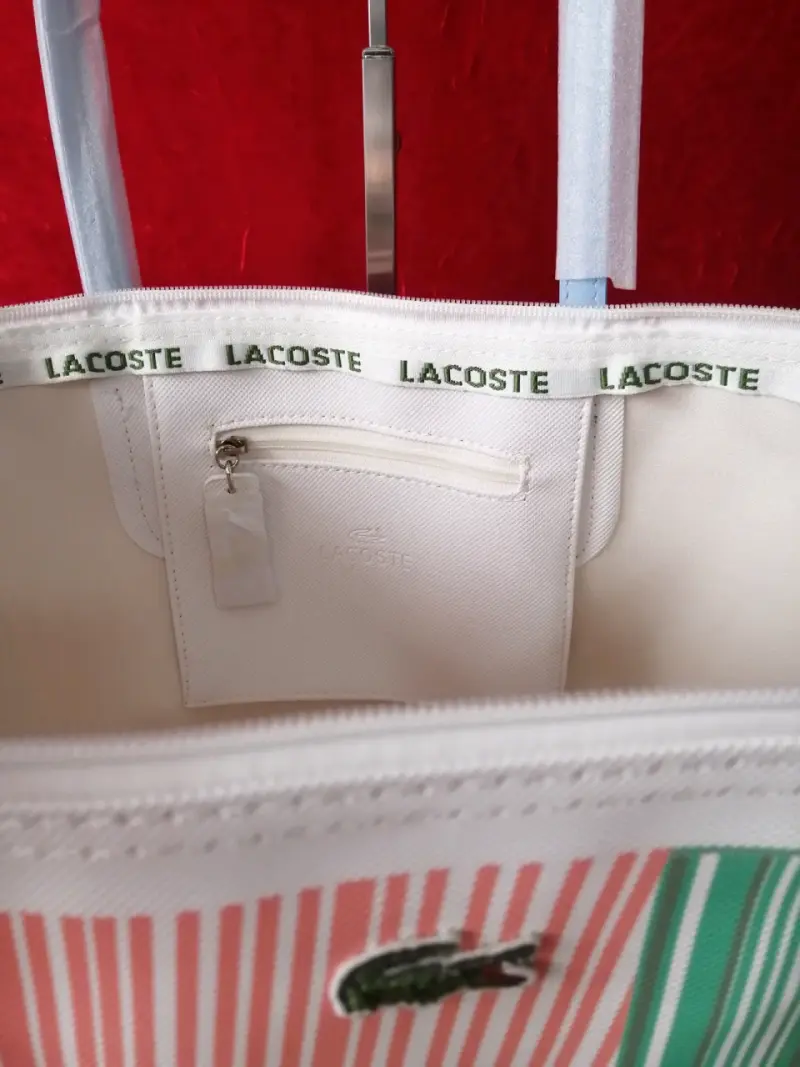 Bolso Lacoste de rayas multicolor - 6