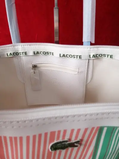 Bolso Lacoste de rayas multicolor - miniatura 6