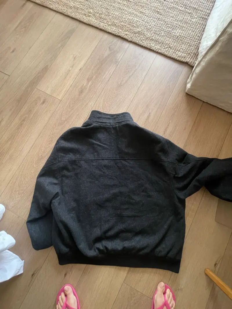 Chaqueta negra de lana para hombre - 3