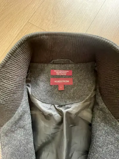 Chaqueta negra de lana para hombre - miniatura 5
