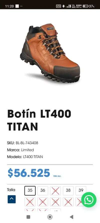 Botín de seguridad LT400 Titan Limited - miniatura 1