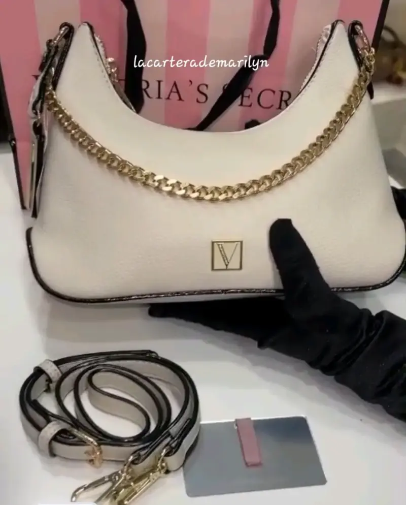 Cartera crossbody crema victoria's secret - 4