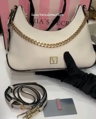 Cartera crossbody crema victoria's secret - miniatura 4