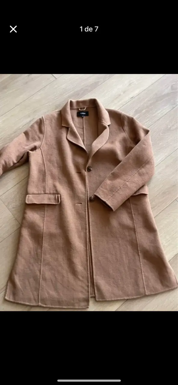 Abrigo largo marrón para mujer Clarina - 1