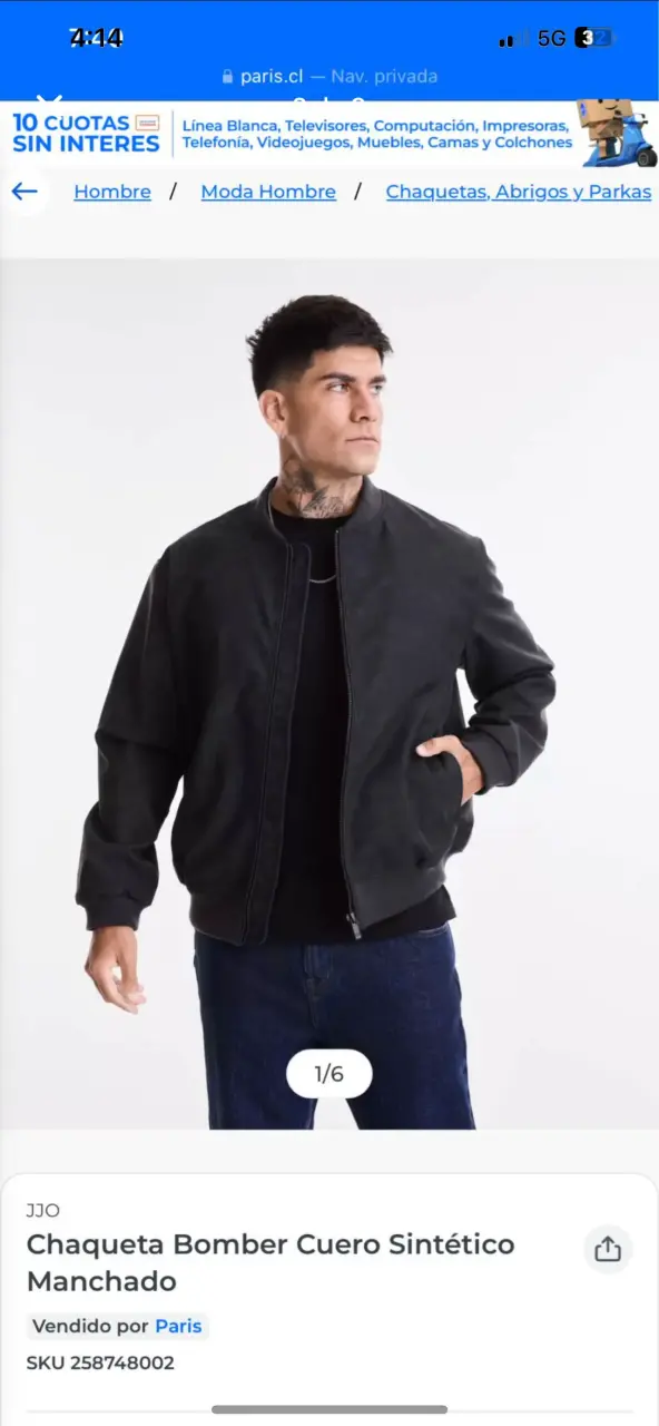 Chaqueta Bomber negra marca JJO - 3