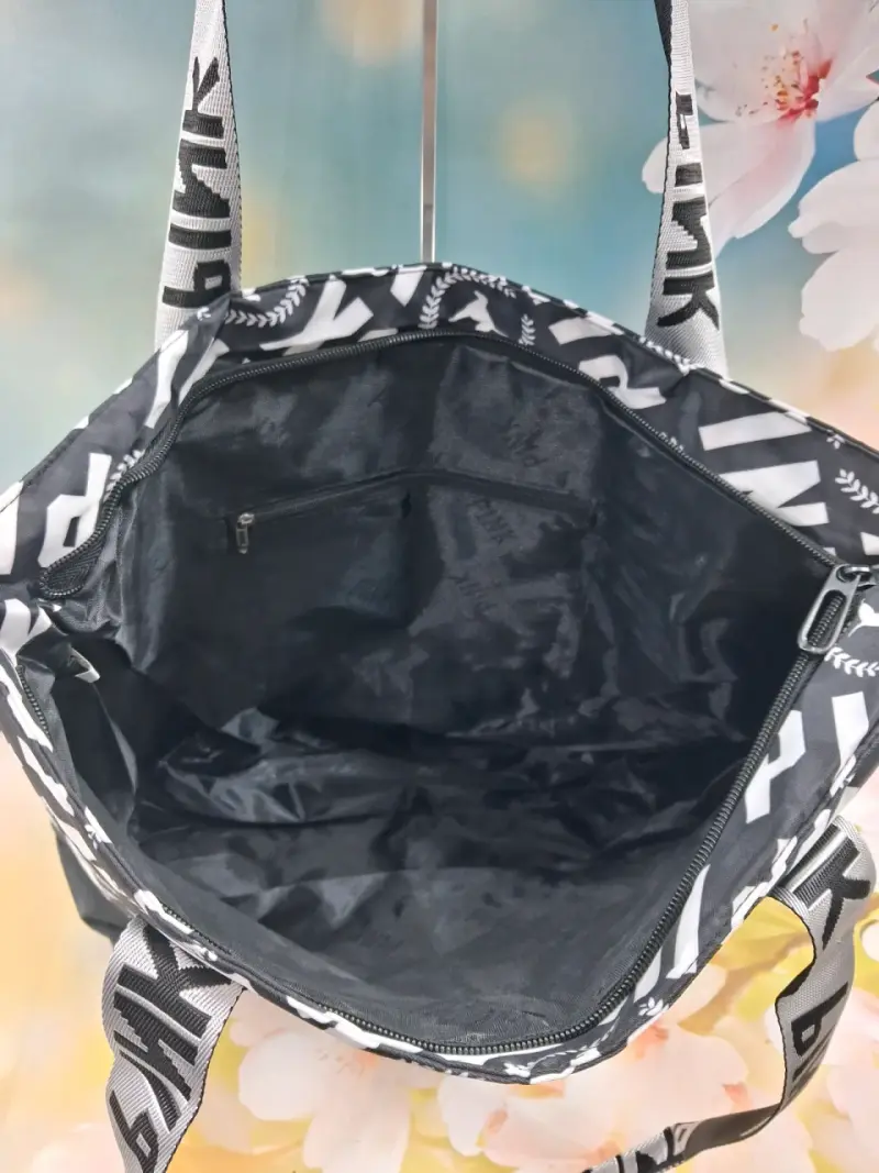 Bolso tote PINK negro y blanco - 4