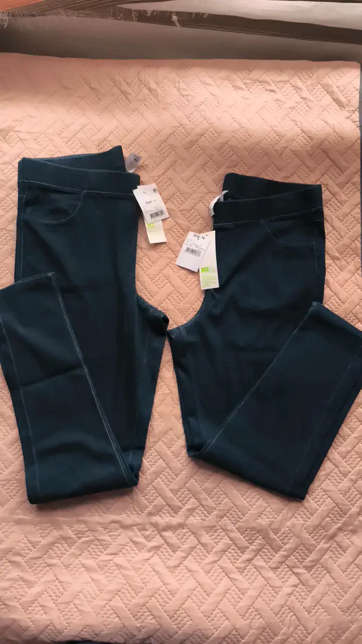 Leggins de mezclilla azul oscuro talla s/m - 1
