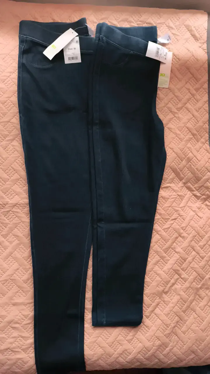 Leggins de mezclilla azul oscuro talla s/m - 2