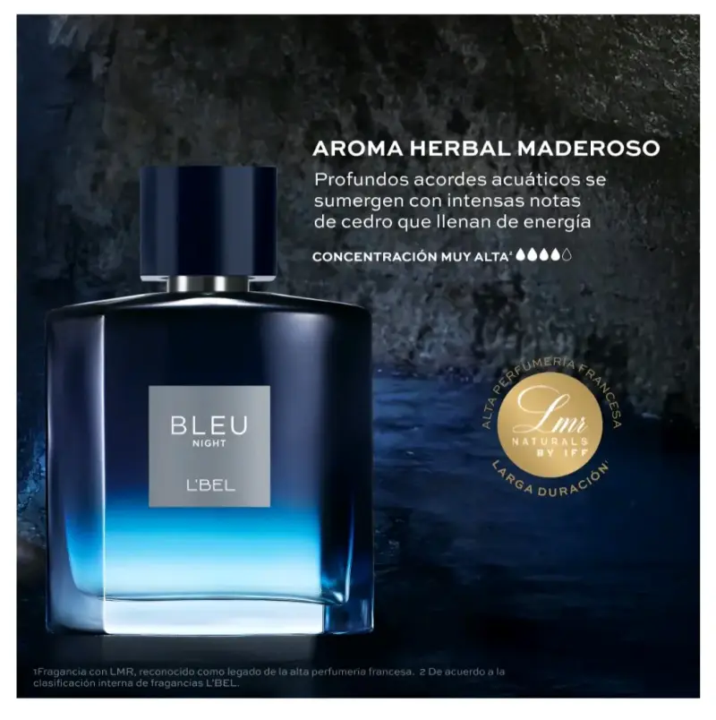 Perfume Bleu Night L'Bel aroma herbal maderoso - 2