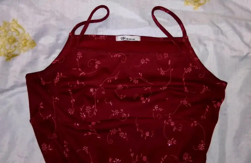 Vestido corto rojo con tirantes Hana - 2