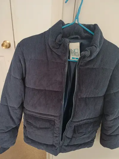 Chaqueta acolchada de cotelé azul para niño - miniatura 1