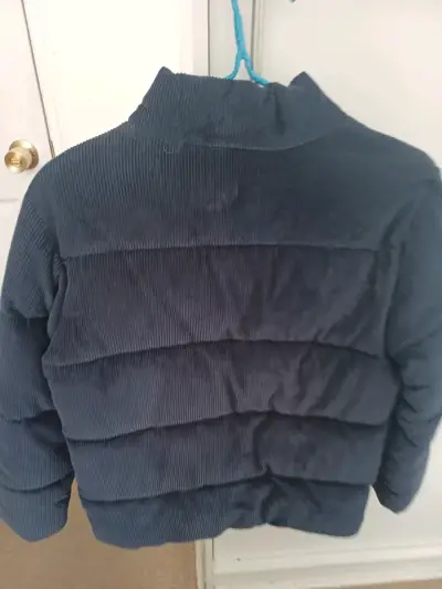 Chaqueta acolchada de cotelé azul para niño - miniatura 2