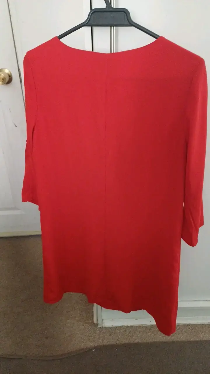 Vestido rojo Marittimo con lazo en el cuello - 2