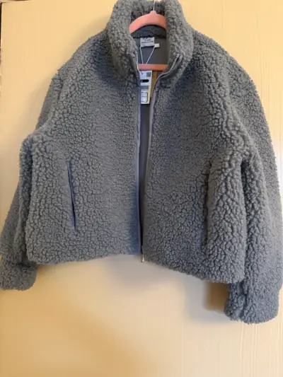 Chaqueta gris con cierre talla 8 - miniatura 1