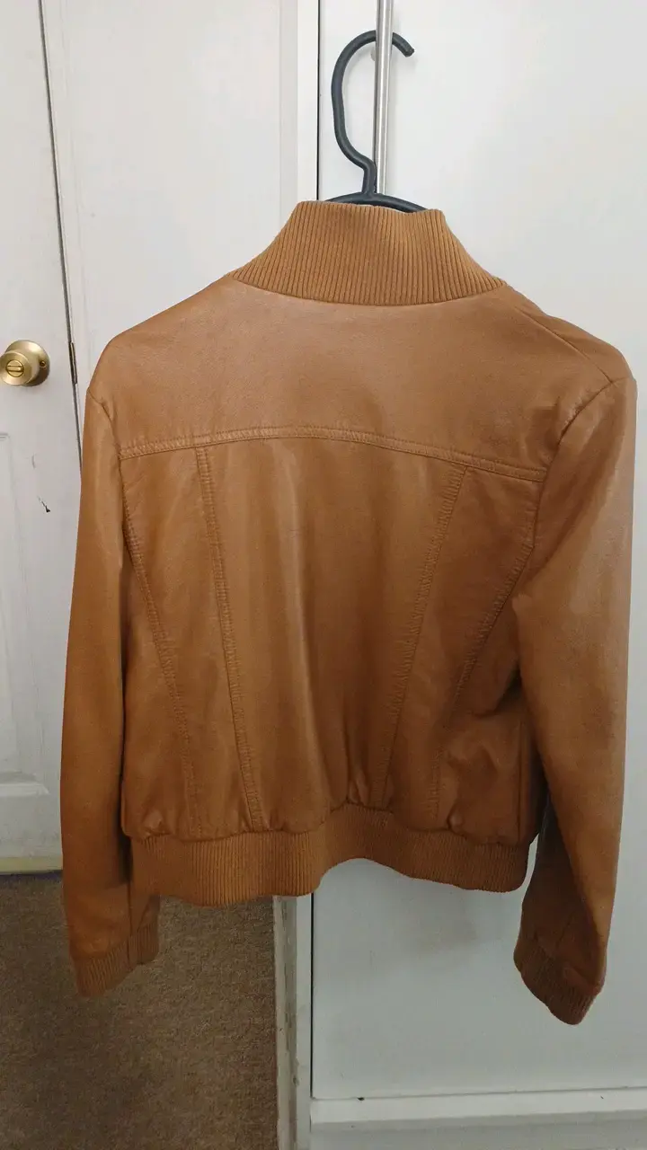 Chaqueta de ecocuero marrón Sybilla - 2
