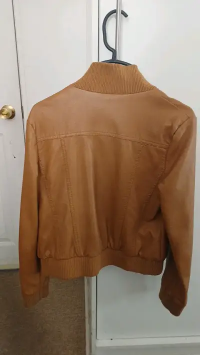 Chaqueta de ecocuero marrón Sybilla - miniatura 2