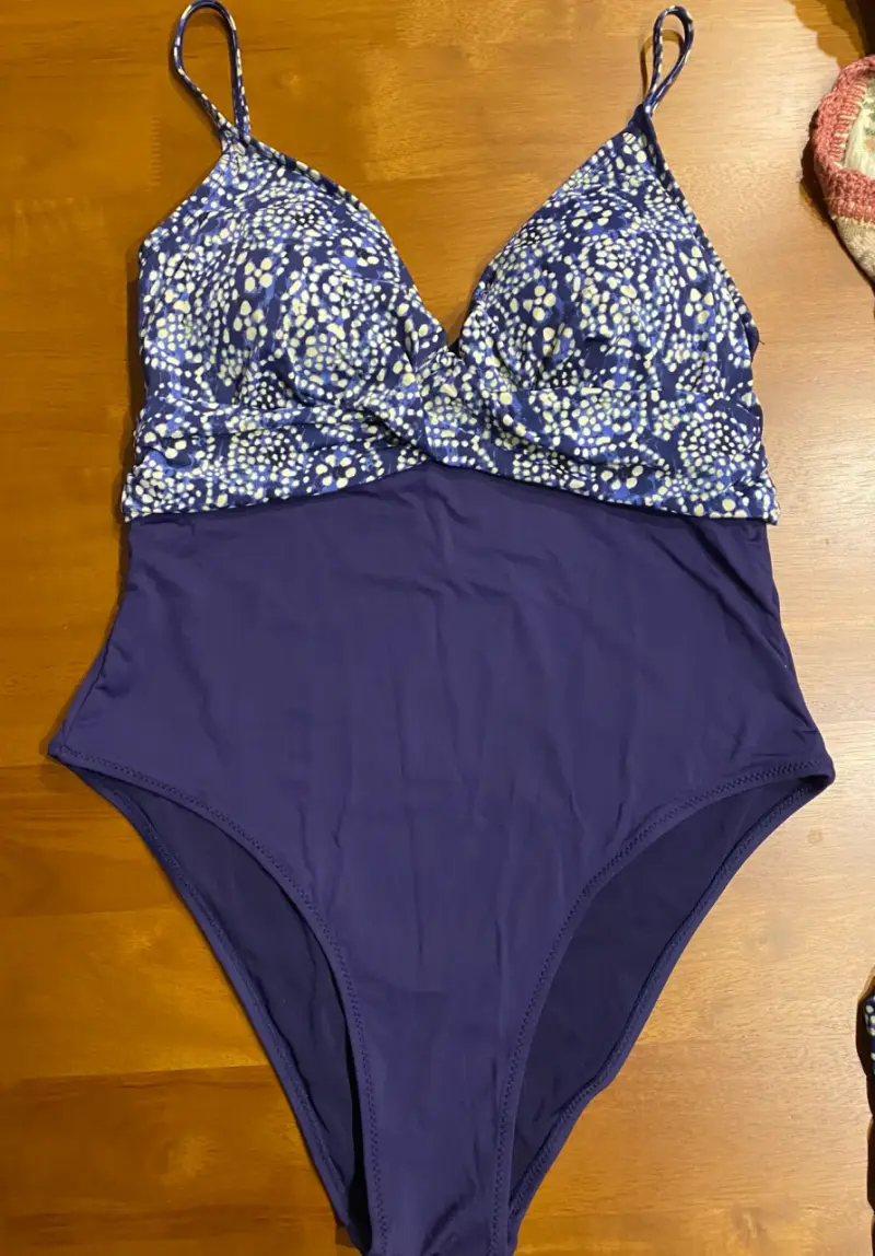 Traje de baño entero azul estampado Umbrale - 2
