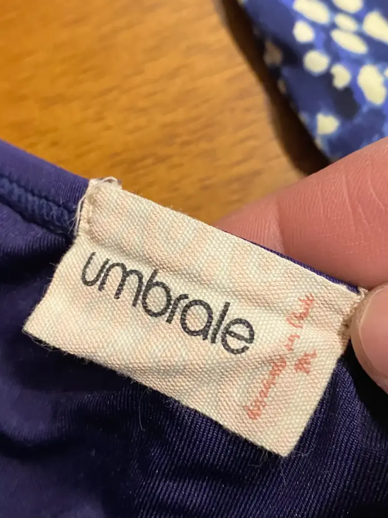 Traje de baño entero azul estampado Umbrale - 3