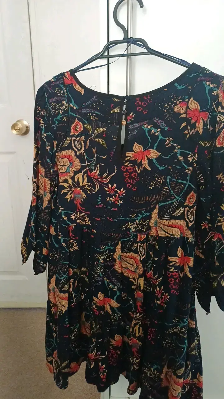 Vestido floral Basement manga larga - 2