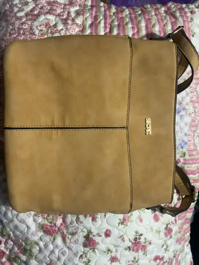 Bolso cruzado beige de cuero Sorelle - miniatura 1