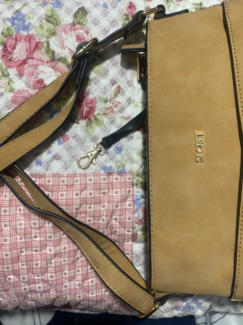 Bolso cruzado beige de cuero Sorelle - 5