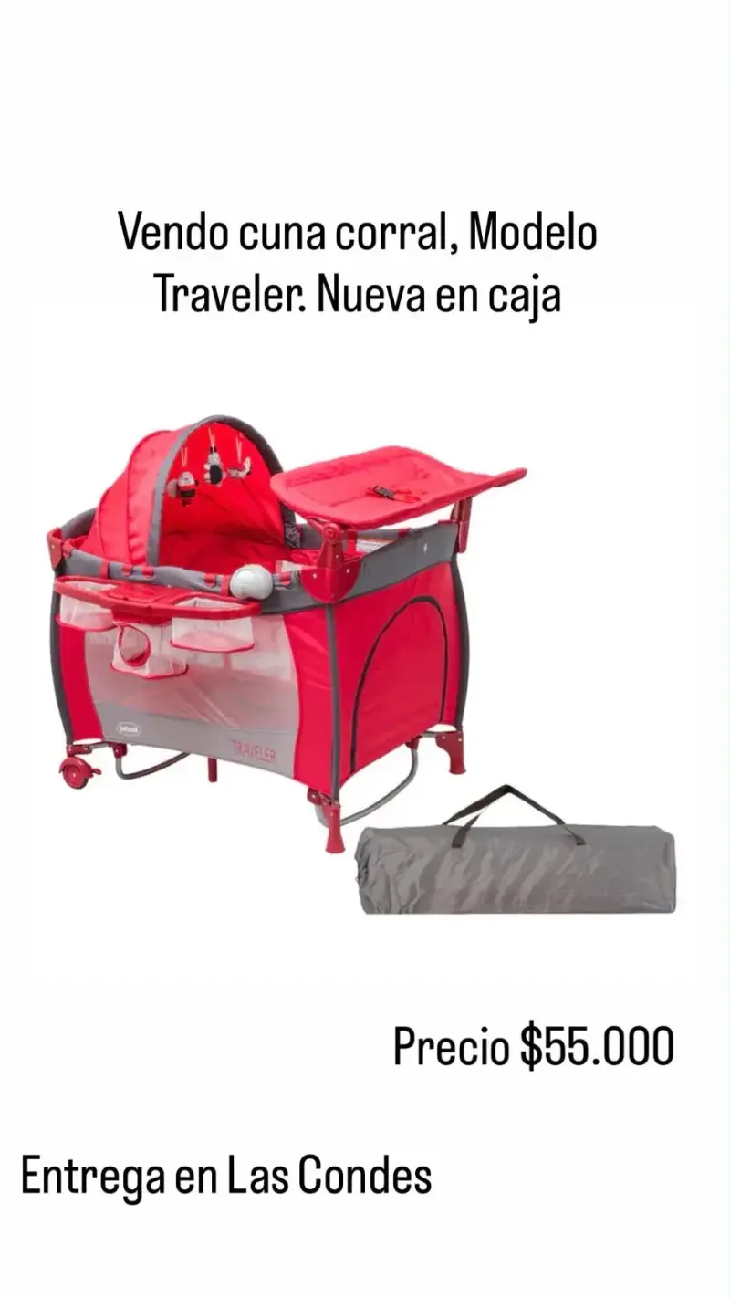 Cuna corral modelo Traveler nueva en caja