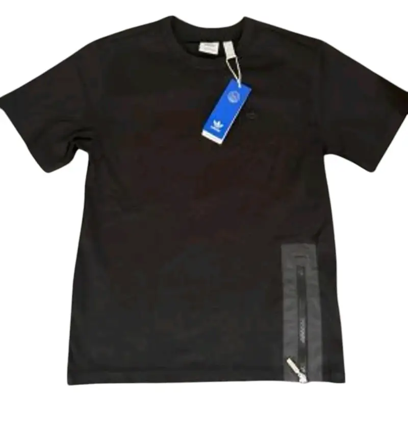 Polera Negra Adidas Algodón Unisex Talla 16 - XS - 1
