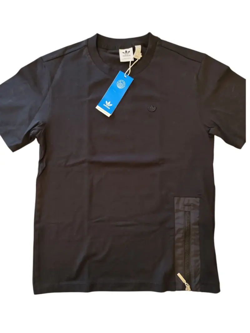 Polera Negra Adidas Algodón Unisex Talla 16 - XS - 2