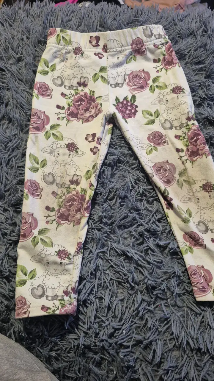 Leggings infantiles con estampado floral