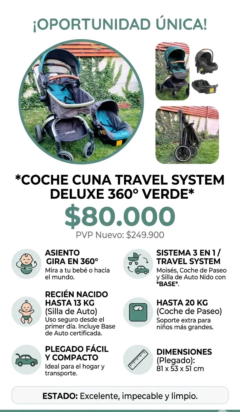 Coche de bebé Bebesit con silla de auto - 4