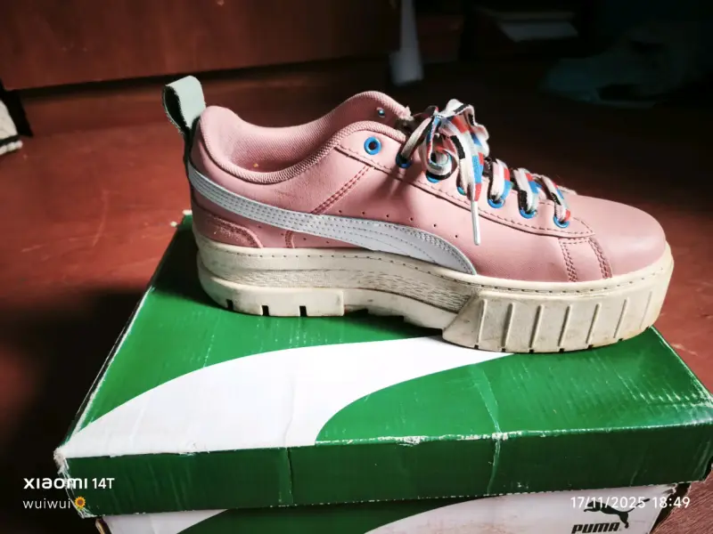 Zapatillas plataforma Puma rosas - 1