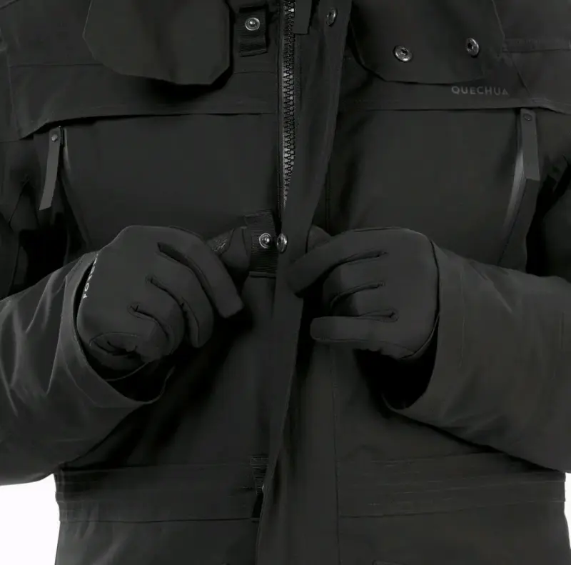 Chaqueta impermeable Quechua negra para invierno - 1