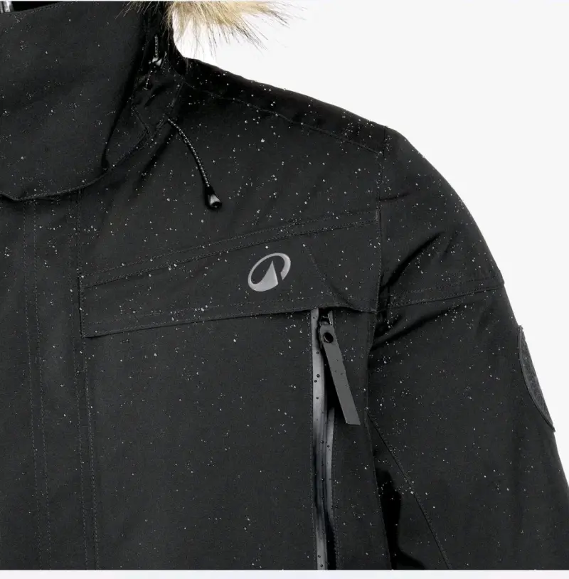 Chaqueta impermeable Quechua negra para invierno - 3