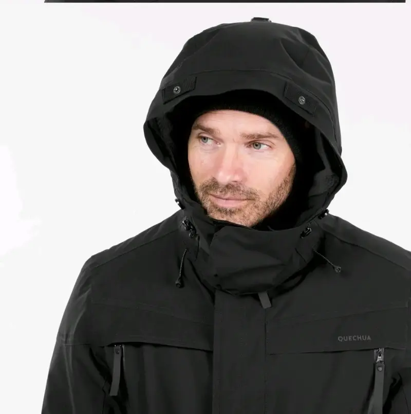 Chaqueta impermeable Quechua negra para invierno - 4
