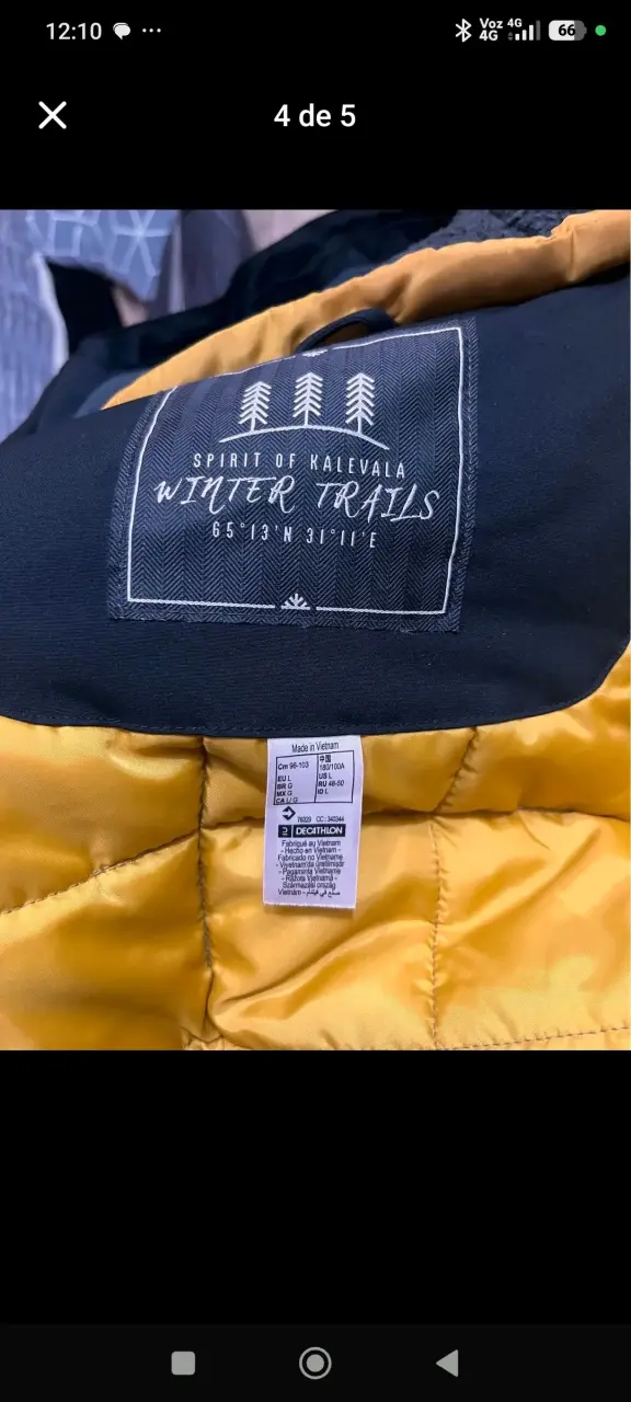 Chaqueta impermeable Quechua negra para invierno - 6