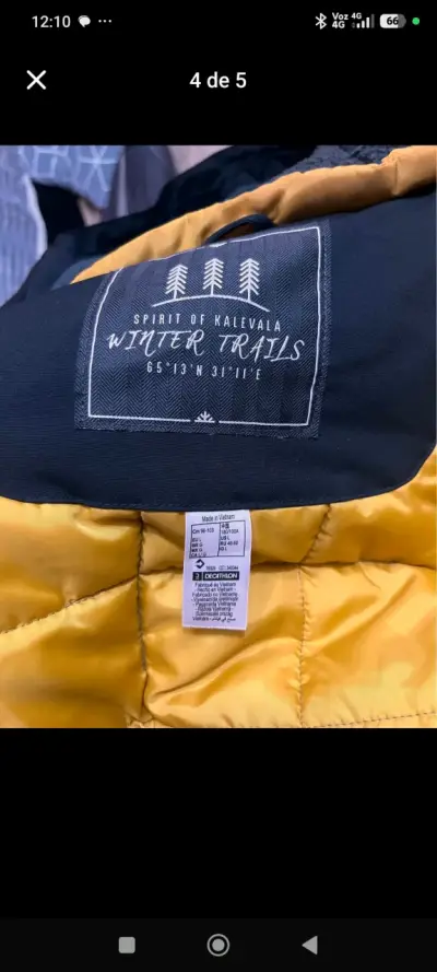 Chaqueta impermeable Quechua negra para invierno - miniatura 6