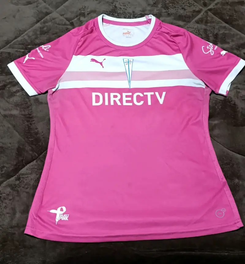 Camiseta deportiva rosa Puma con logos - 1