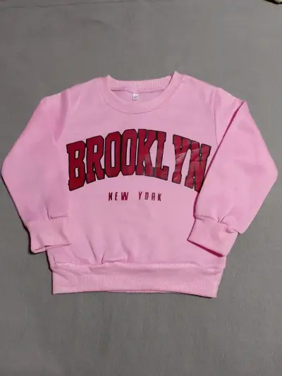 Polerón rosa infantil Brooklyn New York - miniatura 1