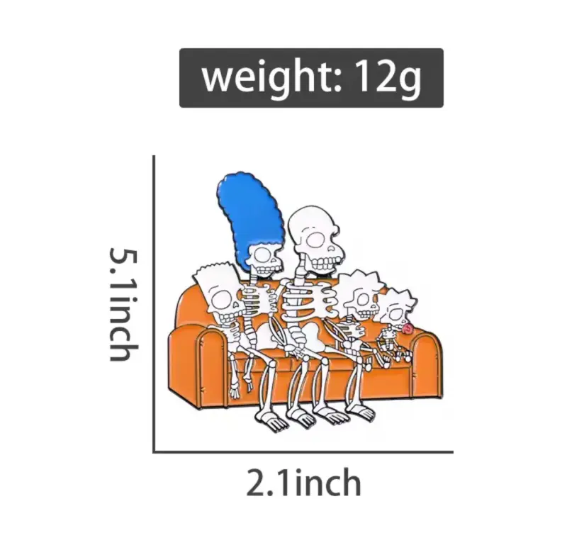 Pin Familia Simpson formato esqueleto - 1
