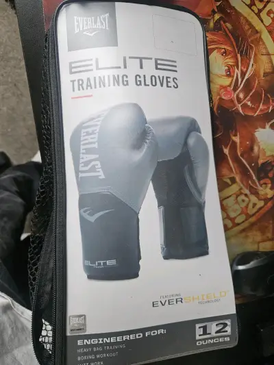 Guantes de boxeo gris con cierre ajustable - miniatura 3