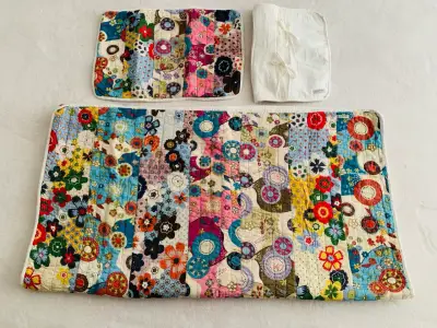 Set de piecera + 2 fundas de cojín Lourdes Maison - miniatura 1