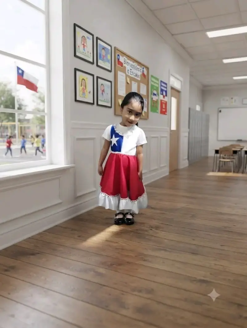 Vestido típico chileno para niña - 1