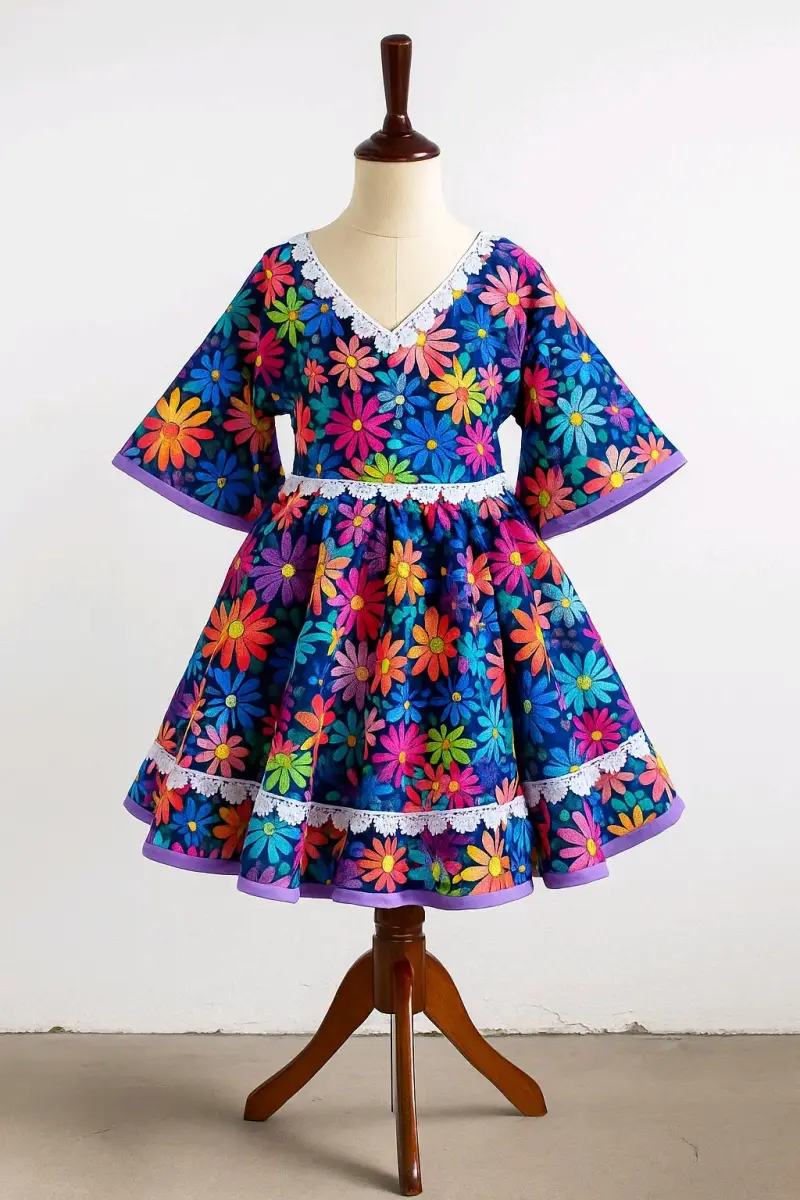 Vestido típico chileno para niña - 2