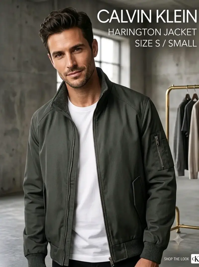 Chaqueta Harrington Calvin Klein verde - 1