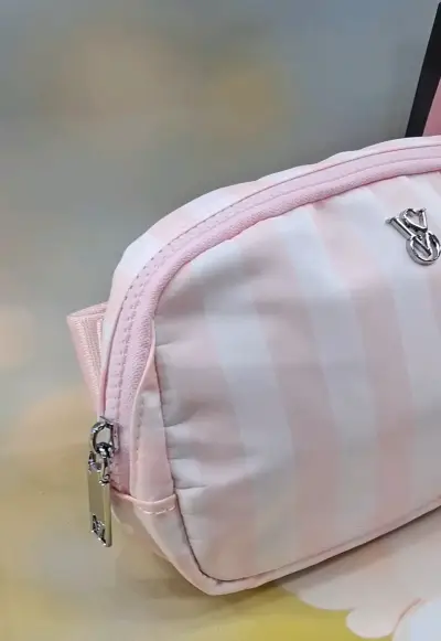 Riñonera rosa a rayas estilo casual - miniatura 5