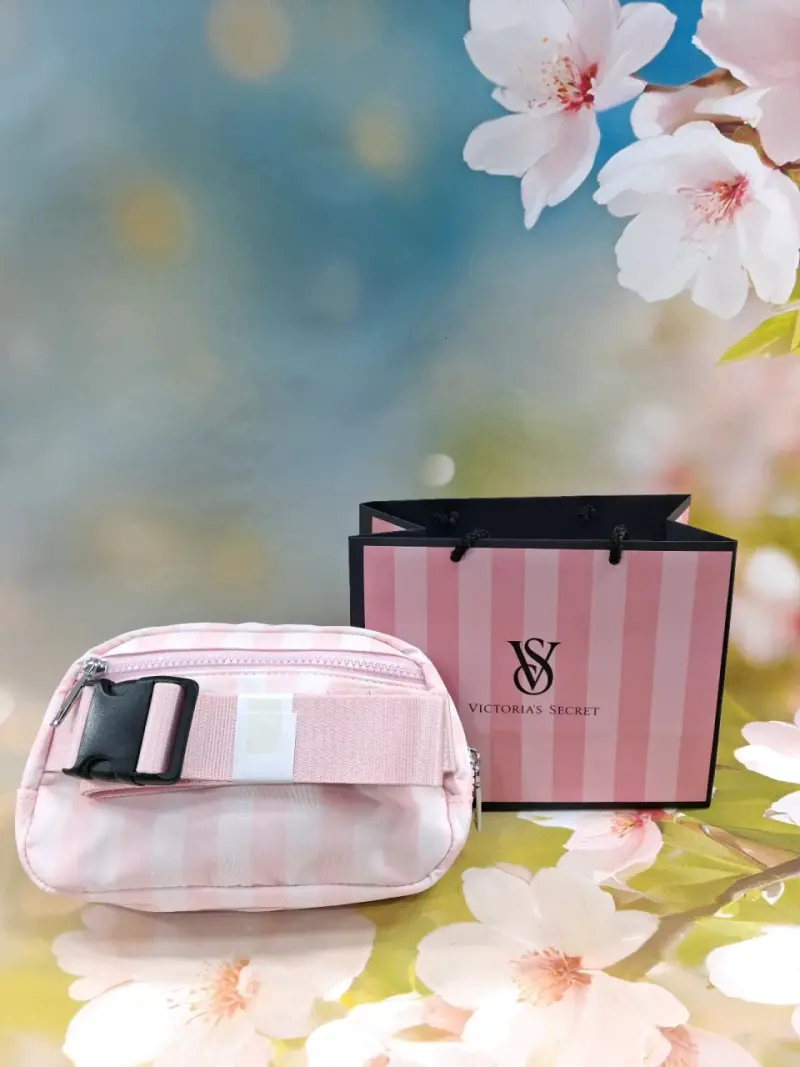 Riñonera rosa a rayas estilo casual - 6
