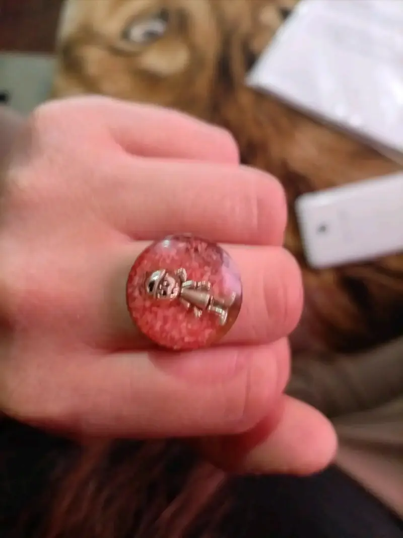 Anillo de plata con piedras moradas - 6